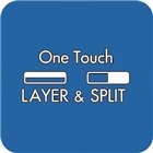 Icon of a digital piano's One Touch Layer & Split feature.