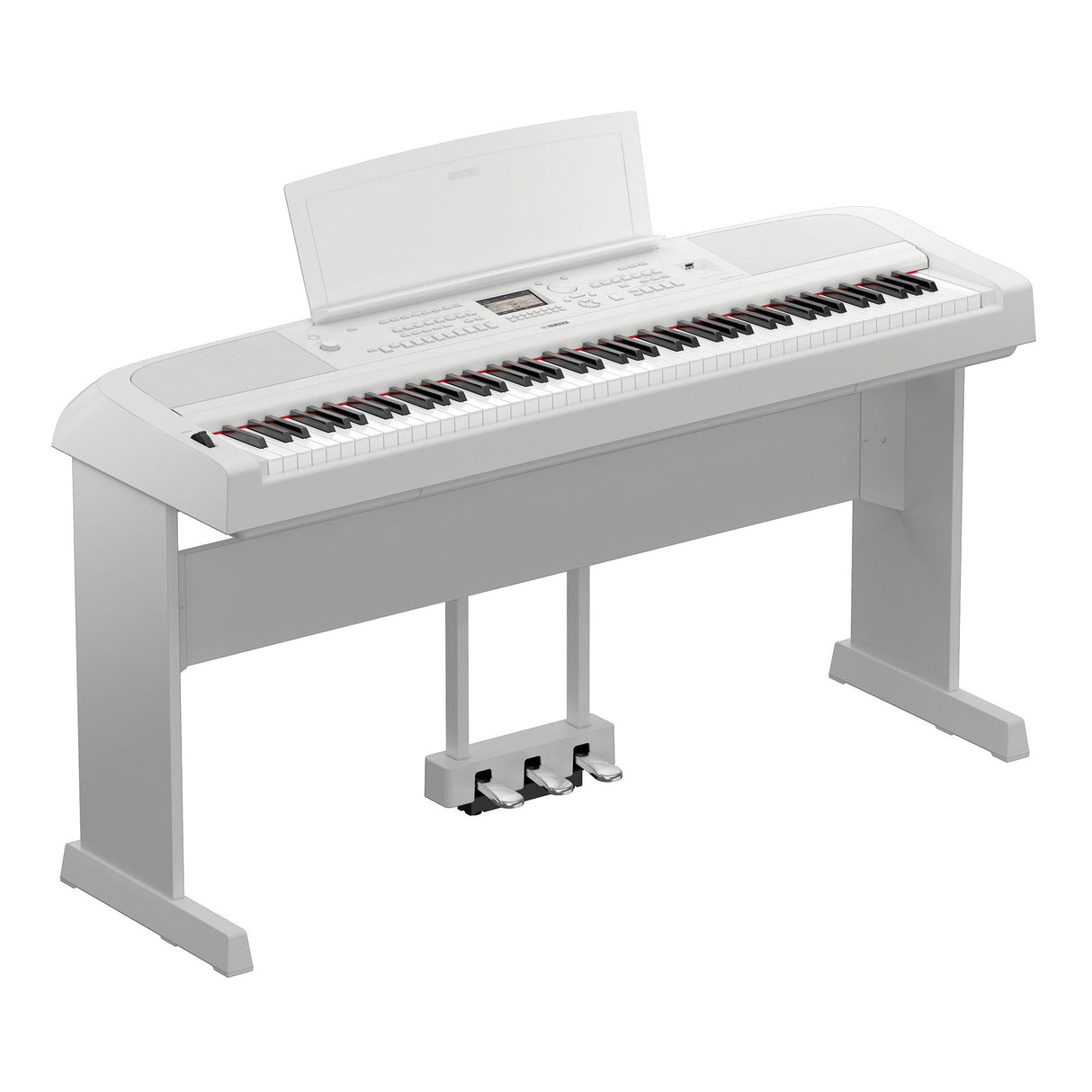 yamaha dgx670 white stand pedals p series piano