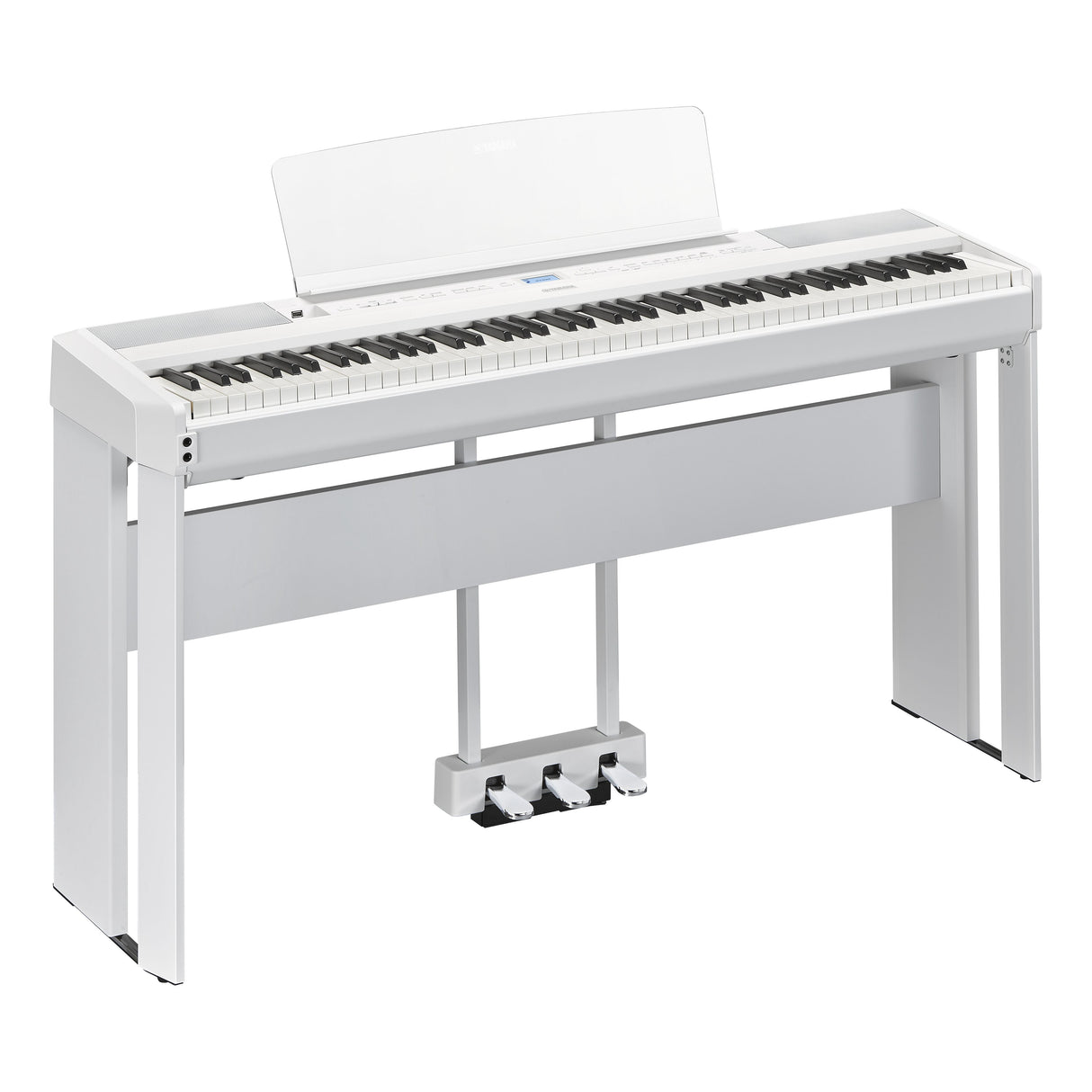 yamaha p525 white stand pedals p series piano