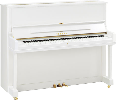 yamaha yus1 upright piano polished white